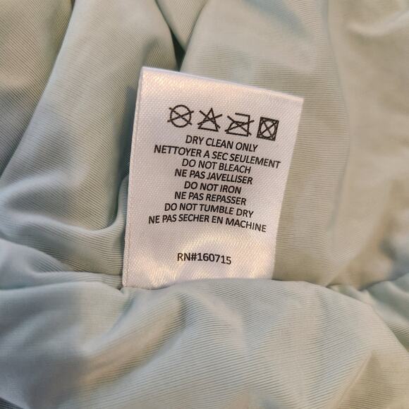 Retrofete Mich Sequin Mini Dress in Mint Aqua Green Small Beaded Sleeveless Cowl - Picture 11 of 12